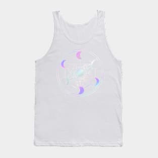 Sacred Geometry Spiritual Meditation Metatrone cube Moon Phases Tank Top